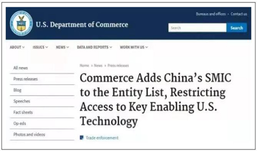 美国制裁中国企业